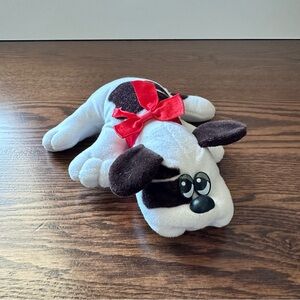 vintage small pound puppy stuffed plush animal dog Tonka 8” white brown spots